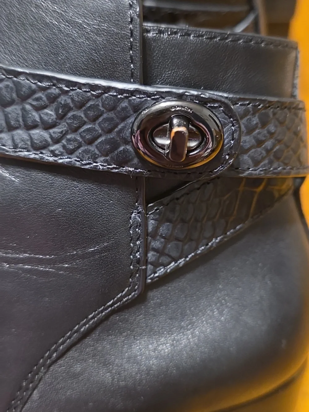 Coach Patricia leather ankle boots With Box And Book Style No. 34A00235-BBK - Picture 11 of 16